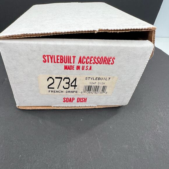 Vintage Stylebuilt Gold French Drape Porcelain Tassel Soap Dish - Picture 10 of 10